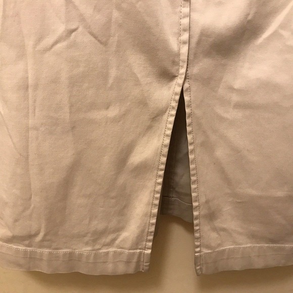 Venezia Straight Denim Midi Skirt Plus Sz18 Beige Slit Back Pockets Used - Picture 16 of 16